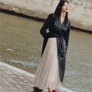 Cayenne Leather Trench Coat with Thinsulate Lining